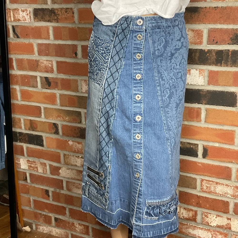 Denim Midi Skirt